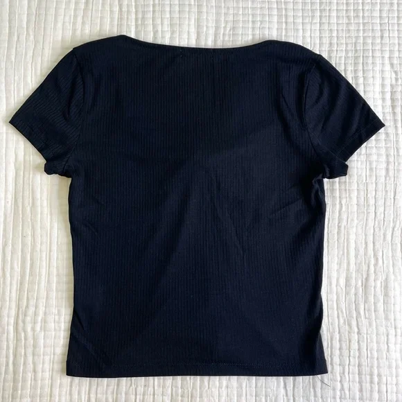 Ultra Flirt Twist-Front Short-Sleeve Tee - Picture 7 of 7